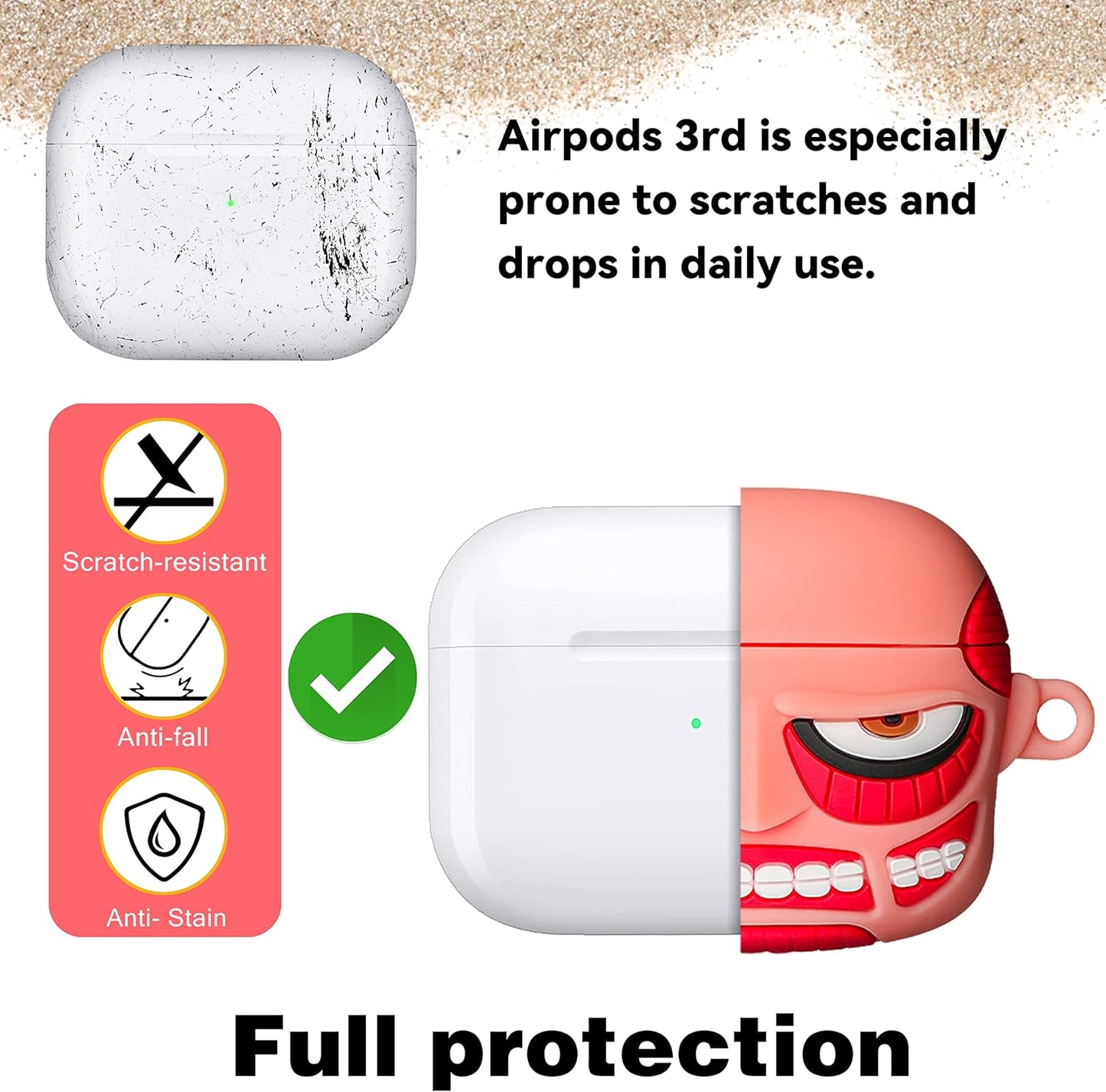 for Airpods 3 3Rd Generation Case Cute 3D Lovely Unique Cartoon for Airpod 3 Silicone Cover Fun Funny Cool Design Fashion Cases for Boys Girls Kids Teen for Air Pods 3 (2021) (PK Giant)